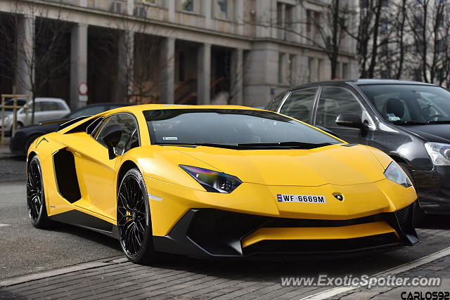 Lamborghini Aventador spotted in Warsaw, Poland