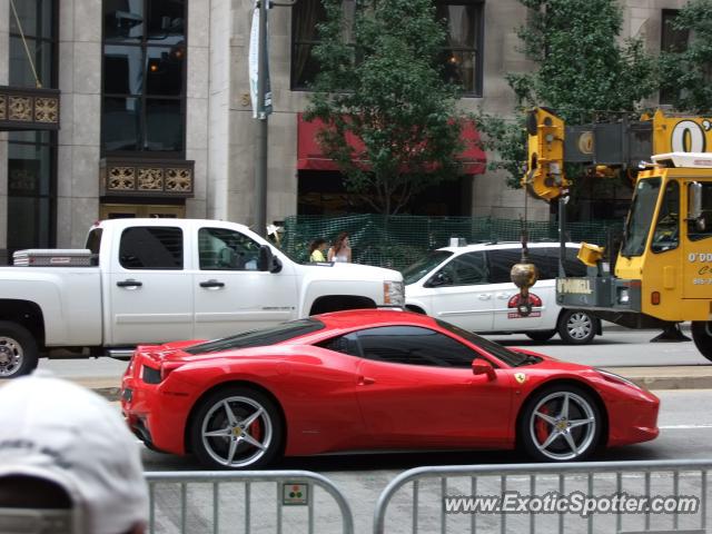 Ferrari 458 Italia spotted in Chicago, Illinois