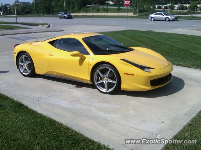 Ferrari 458 Italia spotted in Overland Park, Kansas