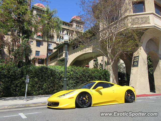 Ferrari 458 Italia spotted in Pasadena, California