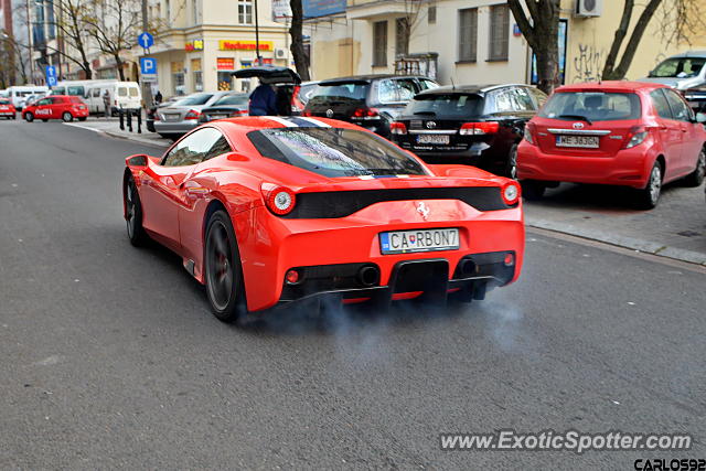 Ferrari 458 Italia spotted in Warsaw, Poland