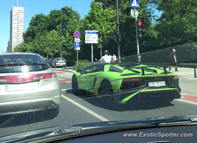 Lamborghini Aventador spotted in Warsaw, Poland