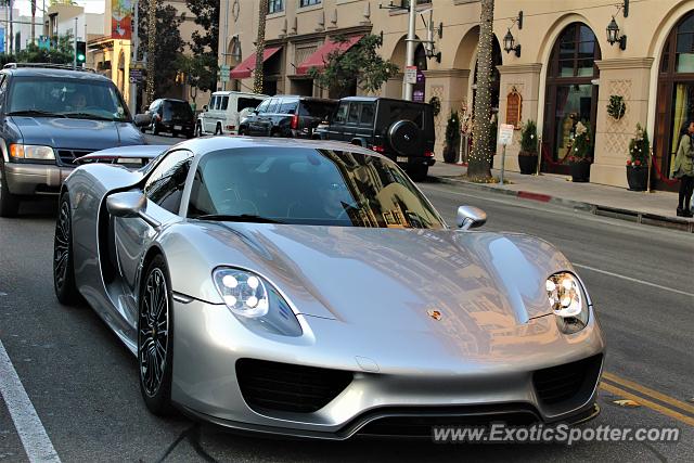 Porsche 918 Spyder spotted in Beverly Hills, California