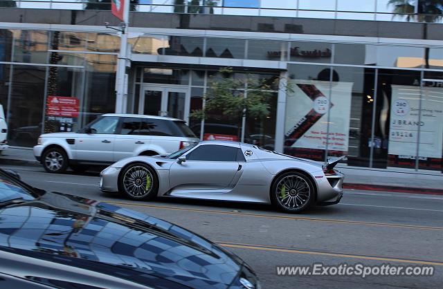 Porsche 918 Spyder spotted in Beverly Hills, California