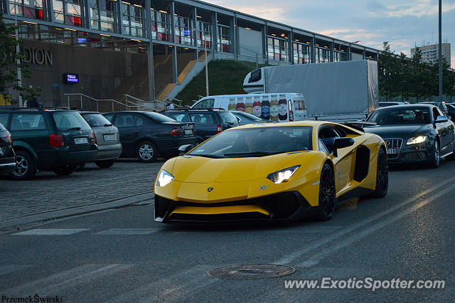 Lamborghini Aventador spotted in Warsaw, Poland