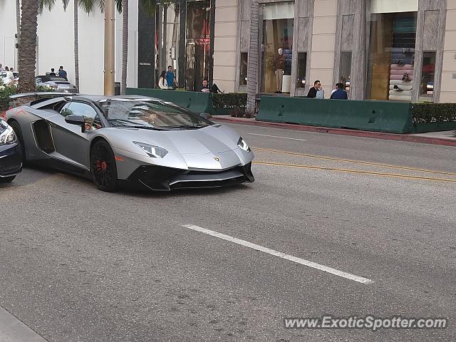 Lamborghini Aventador spotted in Beverly Hills, California