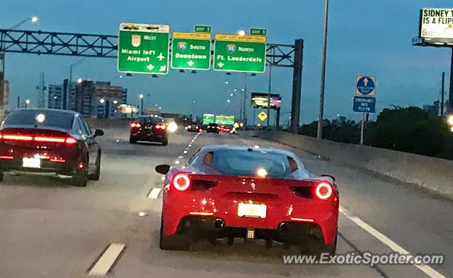 Ferrari 488 GTB spotted in Miami Beach, Florida