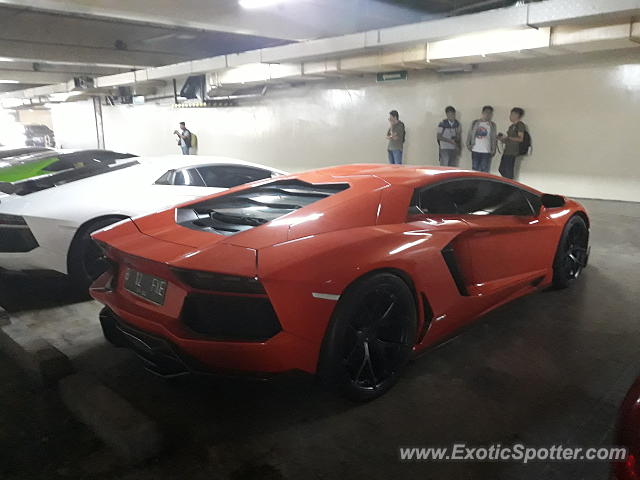 Lamborghini Aventador spotted in Jakarta, Indonesia