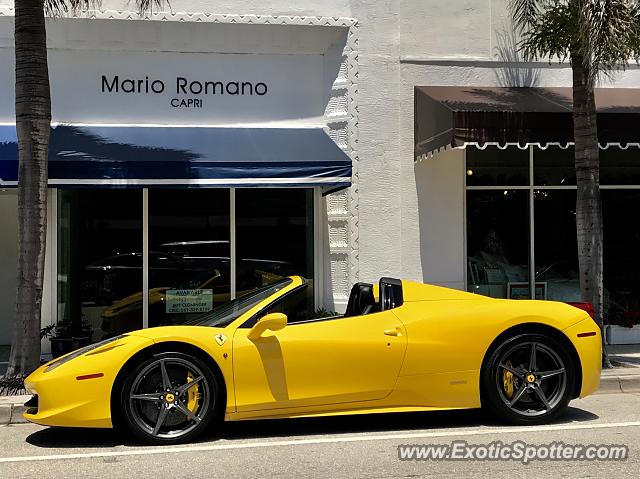 Ferrari 458 Italia spotted in Palm Beach, Florida