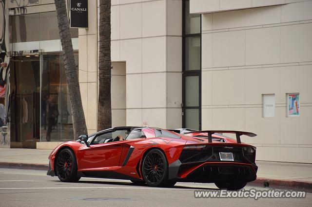 Lamborghini Aventador spotted in Beverly Hills, California