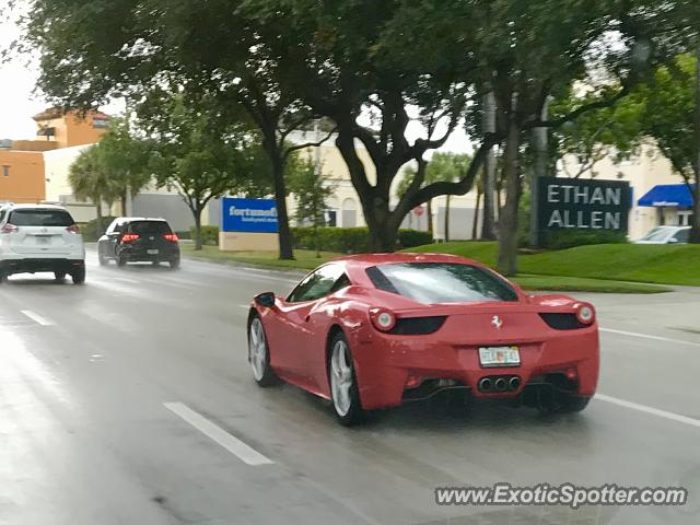 Ferrari 458 Italia spotted in Ft Lauderdale, Florida