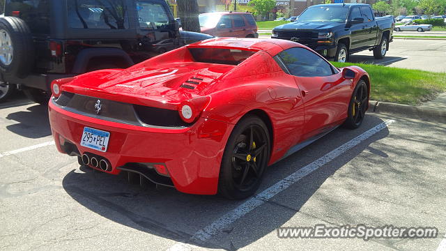 Ferrari 458 Italia spotted in St. Louis Park, Minnesota