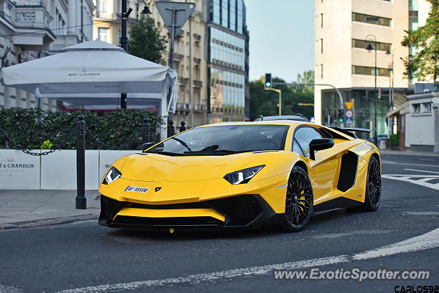 Lamborghini Aventador spotted in Warsaw, Poland