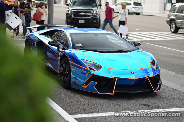 Lamborghini Aventador spotted in Beverly Hills, California