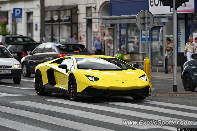 Lamborghini Aventador spotted in Warsaw, Poland