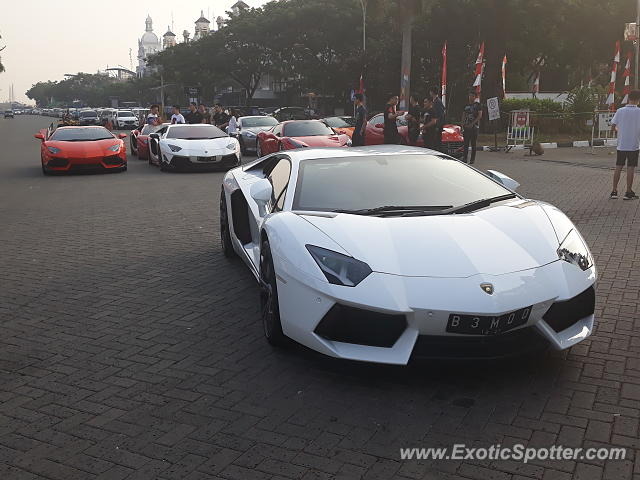 Lamborghini Aventador spotted in Jakarta, Indonesia