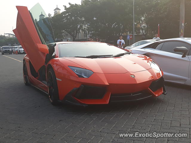 Lamborghini Aventador spotted in Jakarta, Indonesia