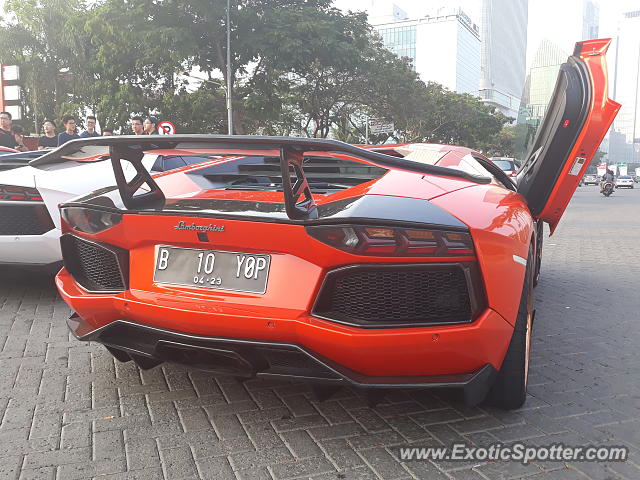 Lamborghini Aventador spotted in Jakarta, Indonesia