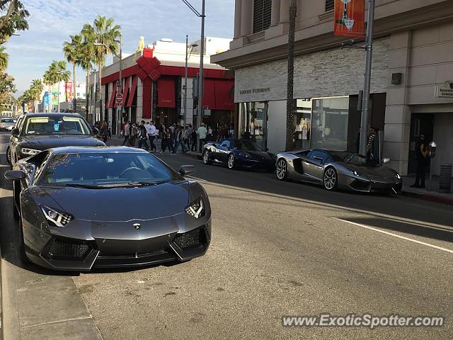 Lamborghini Aventador spotted in Beverly Hills, California