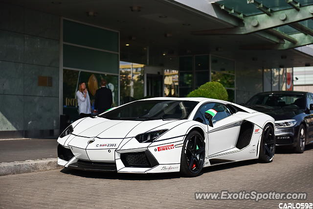 Lamborghini Aventador spotted in Warsaw, Poland