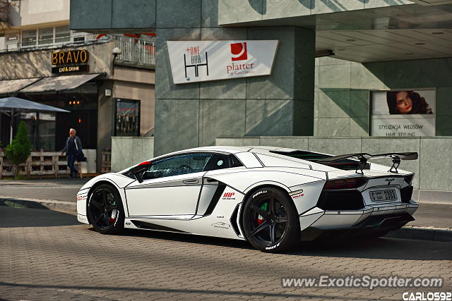 Lamborghini Aventador spotted in Warsaw, Poland