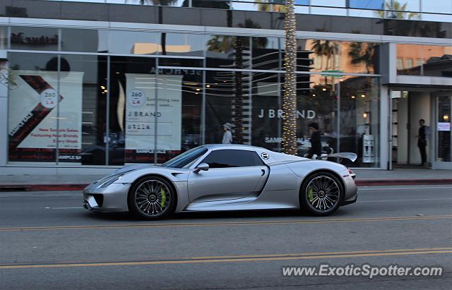 Porsche 918 Spyder spotted in Beverly Hills, California