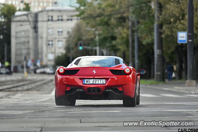 Ferrari 458 Italia spotted in Warsaw, Poland