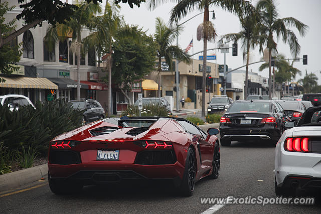 Lamborghini Aventador spotted in Newport Beach, California