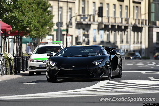 Lamborghini Aventador spotted in Warsaw, Poland