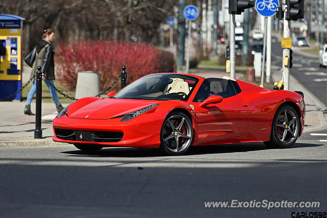 Ferrari 458 Italia spotted in Warsaw, Poland