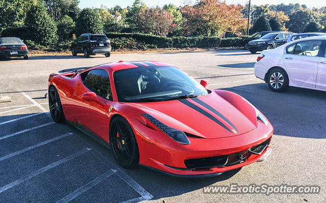 Ferrari 458 Italia spotted in Cary, North Carolina
