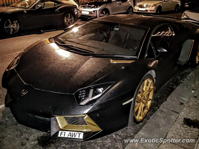 Lamborghini Aventador spotted in London, United Kingdom