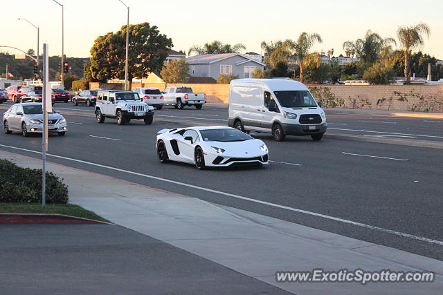 Lamborghini Aventador spotted in Newport Beach, California