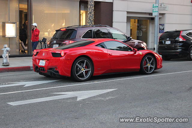 Ferrari 458 Italia spotted in Beverly Hills, California