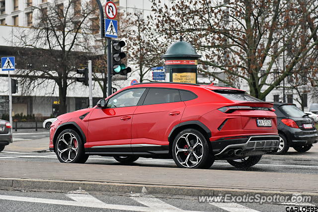 Lamborghini Urus spotted in Warsaw, Poland