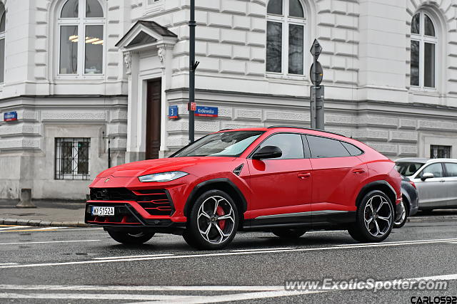 Lamborghini Urus spotted in Warsaw, Poland