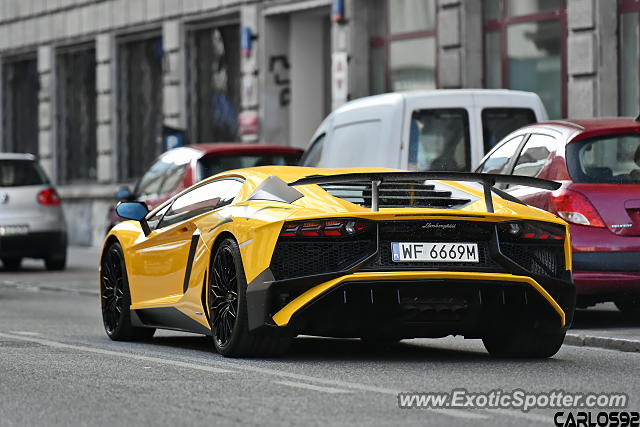 Lamborghini Aventador spotted in Warsaw, Poland