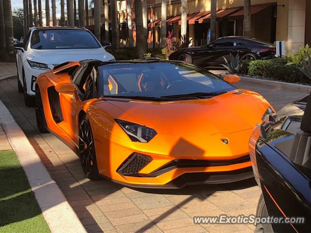 Lamborghini Aventador spotted in Coral Gables, Florida