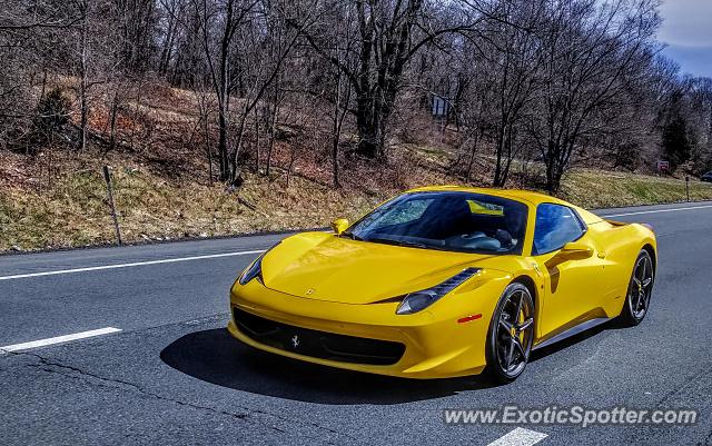 Ferrari 458 Italia spotted in Bernardsville, New Jersey