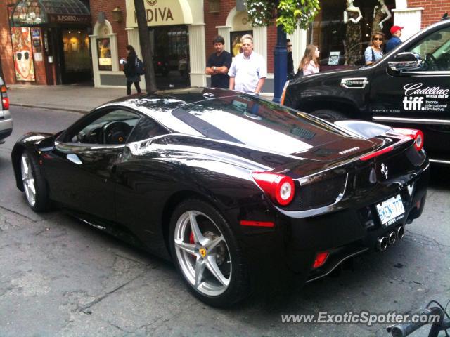 Ferrari 458 Italia spotted in Toronto Ontario , Canada