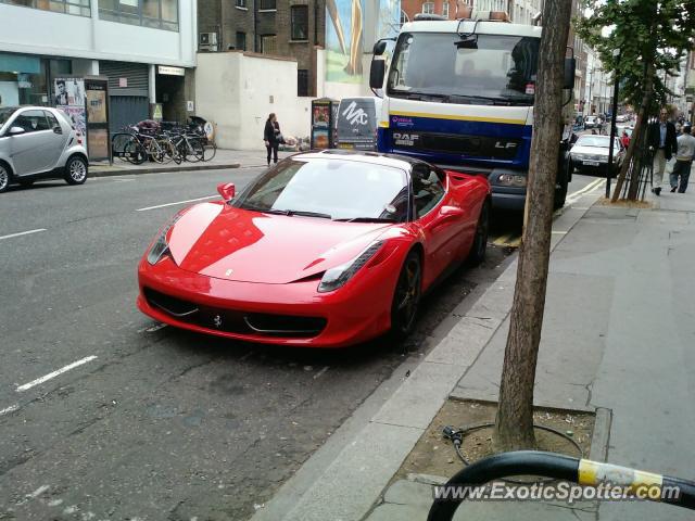 Ferrari 458 Italia spotted in London, United Kingdom