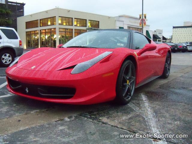 Ferrari 458 Italia spotted in Houston, Texas