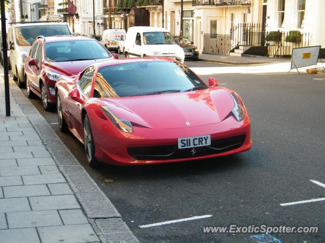 Ferrari 458 Italia spotted in London, United Kingdom