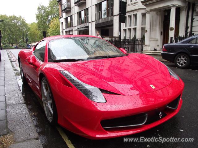 Ferrari 458 Italia spotted in London, United Kingdom