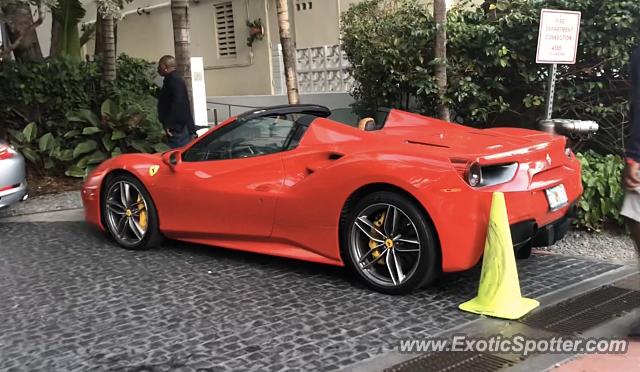 Ferrari 488 GTB spotted in Miami beach, Florida