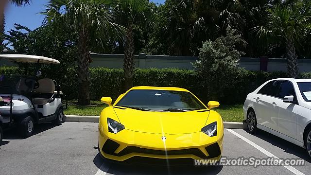 Lamborghini Aventador spotted in Coral Gables, Florida