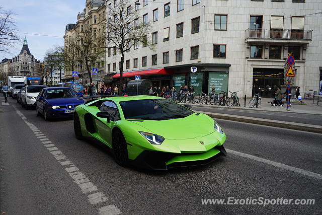 Lamborghini Aventador spotted in Stockholm, Sweden