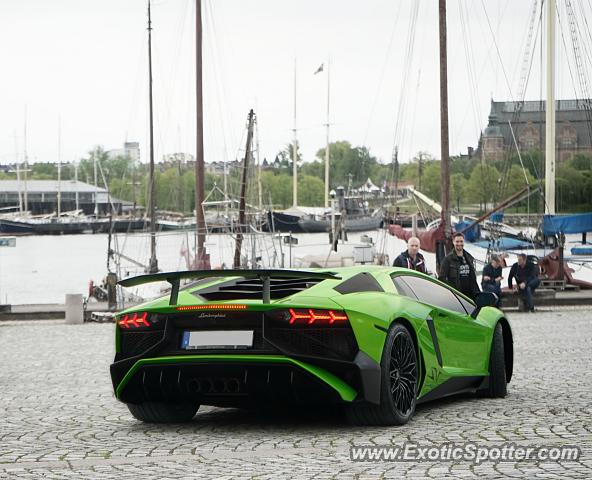 Lamborghini Aventador spotted in Stockholm, Sweden