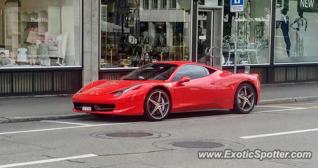 Ferrari 458 Italia spotted in Rapperswil, Switzerland