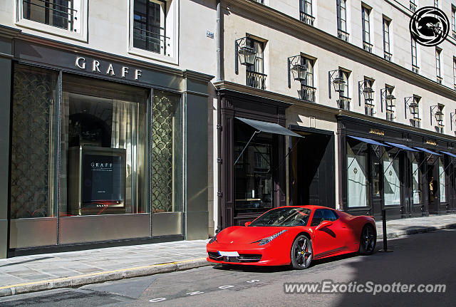 Ferrari 458 Italia spotted in Paris, France